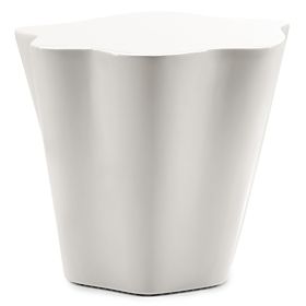 Table d'appoint Bow 49 cm, gris-beige, brillant, formes arrondies, lectus