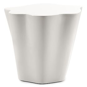 Table d'appoint Bow 49 cm, gris-beige, brillant, formes arrondies, lectus