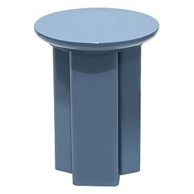 Table d'appoint Brie 40 cm, bleu doux, brillant