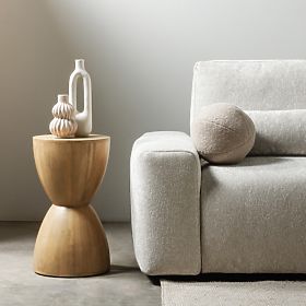 Table d'appoint Lavia 35 cm, bois de manguier, lectus