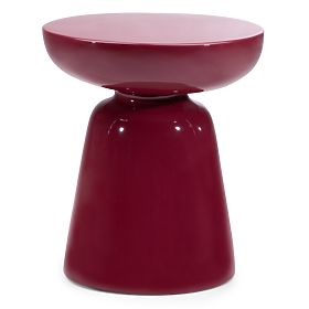 Table d'appoint Logan 40 cm, bordeaux/cerise, brillant, lectus