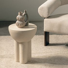 Table d'appoint Poppy, béton, effet granit, lectus