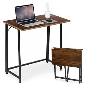 Table d'ordinateur pliable 80x45 cm table pour ordinateur portable loft noyer foncé ModernHome, MODERNHOME