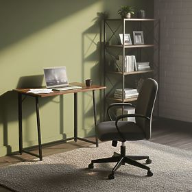 Table d'ordinateur pliable 80x45 cm table pour ordinateur portable loft noyer foncé ModernHome, MODERNHOME