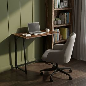 Table d'ordinateur pliant 80x45 cm pour ordinateur portable loft noyer antique ModernHome, MODERNHOME