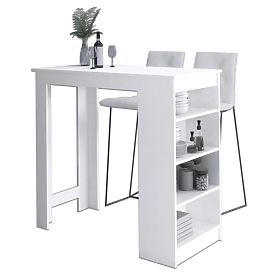 Table de bar pour tabouret de bar 115 cm Blanc