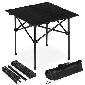 Table de camping pliable 53x55 cm avec sac noir MultiGarden, MultiGarden