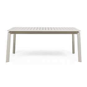 Table de jardin extensible Canelli 175-234 cm, aluminium, rectangulaire, beige clair