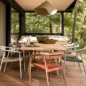 Table de jardin extensible Castello, 200-295 cm, aspect teck, bois d'acacia FSC