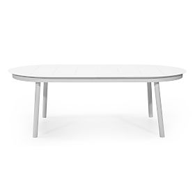 Table de jardin extensible Marinelli 230-300 cm, aluminium, blanc