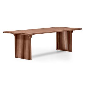 Table de jardin Familis ll, 240 cm, bois d'eucalyptus FSC, brun foncé, lectus