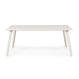 Table de jardin Piretto 180 cm, aluminium, blanc, lectus