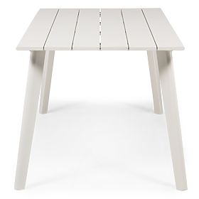 Table de jardin Piretto 180 cm, aluminium, blanc