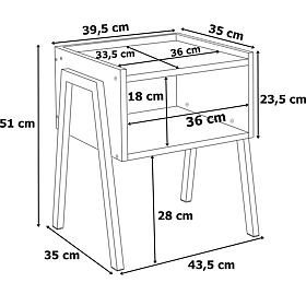 Table de nuit SKIVE MODERN OAK