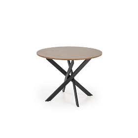 Table EDGAR, plateau - noyer, pieds - noirs (2p=1 pièce)