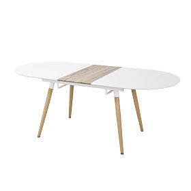 Table extensible CALIBER blanc / chêne san remo (1p=1pc)