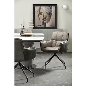 Table extensible DANCAN, marbre blanc / gris / gris clair / noir (3p=1ks)