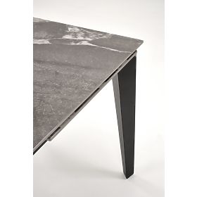 Table extensible FELIX, plateau - marbre gris, pieds - noirs (2p=1ks)
