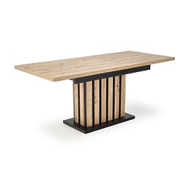 Table extensible LAMELLO 160-210/90 cm chêne artisan/noir