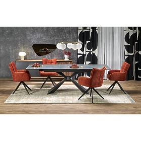 Table extensible LUCIANO, plateau : marbre bleu (2p=1ks)