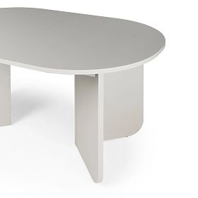 Table extensible Mou 140-200 cm, couleur cachemire, plateau ovale