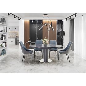 Table extensible RICARDO marbre gris (3p=1ks)