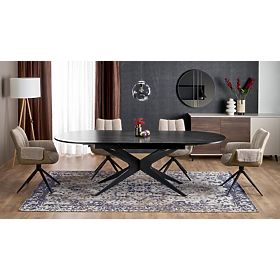 Table extensible SANDRO, noir (2p=1ks)