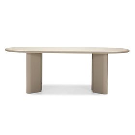 Table à manger Lima 220 cm, beige foncé, ovale, lectus