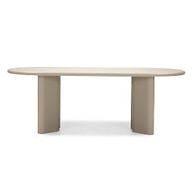Table à manger Lima 220 cm, beige foncé, ovale
