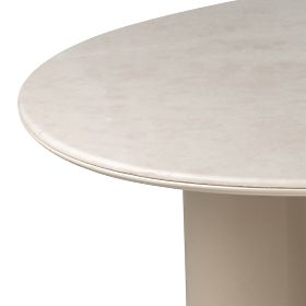 Table à manger Rio 160 cm, beige clair/marbre