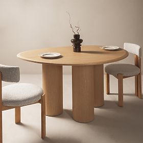Table à manger Vesper 140 cm, chêne naturel