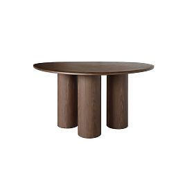 Table à manger Vesper 140 cm, noyer foncé
