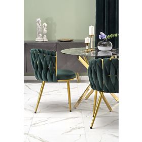 Table RAYMOND 2, plateau - marbre noir, pieds - dorés (2p=1pc)