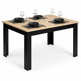 Table rectangulaire pour cuisine et salle à manger pour 4 personnes 120x80 cm chêne sonoma ModernHom, MODERNHOME