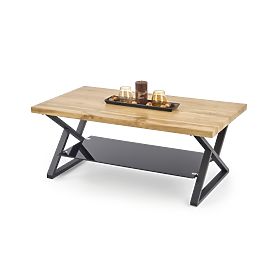 Table rectangulaire XENA noir / naturel