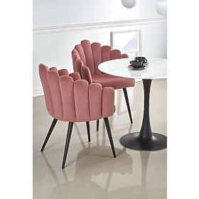 Table ronde AMBROSIO, plateau - verre, pied - noir (2p=1 pièce), Halmar