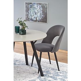 Table ronde BALROG, structure - noire, plateau - gris clair (2p=1ks)