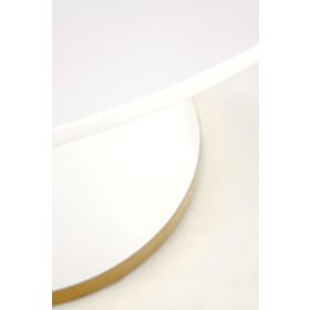 Table VEGAS, plateau - blanc, pied - blanc / doré (2p=1ks)