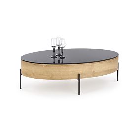 Table ZENGA avec fonction noir / chêne doré