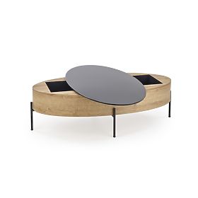 Table ZENGA avec fonction noir / chêne doré