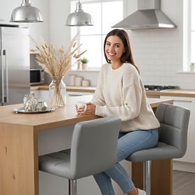 Tabouret de bar Arako gris
