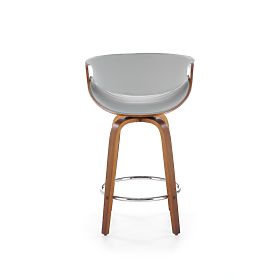 Tabouret de bar H123 gris / noyer (1p=1pc)