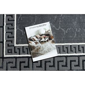 Tapis ALLURE 1960 motif clé grecque, cadre - Structurel, stylé, glamour gris, F.H.Kabis