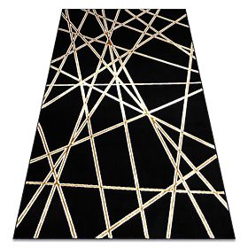 Tapis ALLURE 1964 Géométrique - Structurel, stylé, glamour noir / or, F.H.Kabis