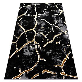 Tapis ALLURE 1967 Marbre - Structurel, stylé, glamour noir / or, F.H.Kabis