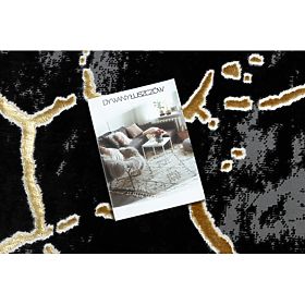 Tapis ALLURE 1967 Marbre - Structurel, stylé, glamour noir / or, F.H.Kabis