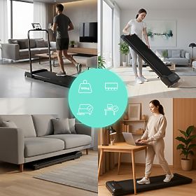 Tapis de course domestique avec support électrique walking pad d'entraînement sous bureau 10 km/h Mo