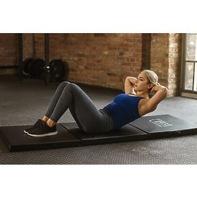 Tapis de gymnastique noir pour fitness 182x60cm, MODERNHOME
