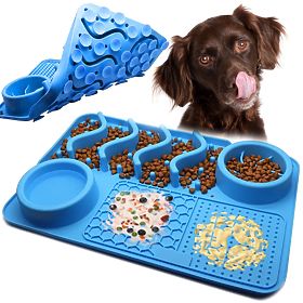 TAPIS LÉCHAGE RALENTISSANT BLEU