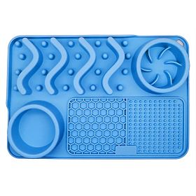 TAPIS LÉCHAGE RALENTISSANT BLEU